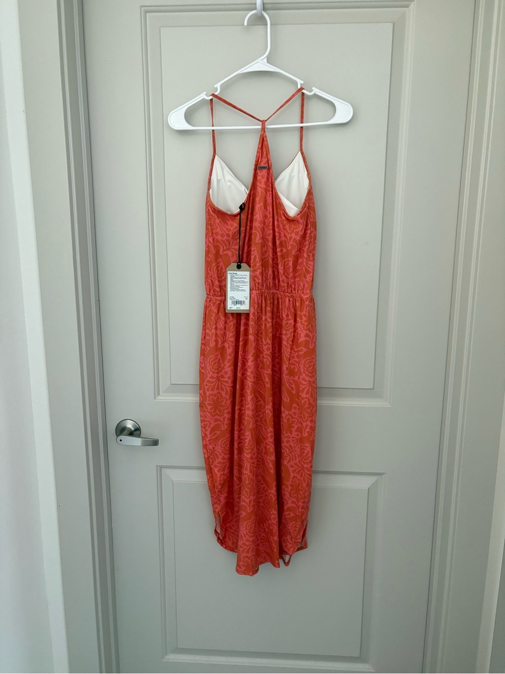 Prana Nwt size xs Coral Patterned Tank Dress - Picture 2 of 6